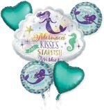 Mermaid kisses and starfish wishes balloon with Mermaid a little sparkle balloons , Mermaid theme Balloon , Under Sea Balloon , Mermaid balloon Decoration