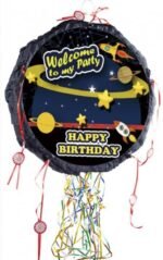 Thick Roung Outer Space Theme Pinata,Pull String Pinata Outer Space Khoi Bag/Outer Space Theme Decoration, Space Pinata, Space khoi Bag