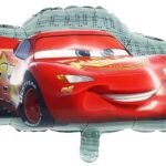 MPS My Party Suppliers 1pc Self standing Cars 3 Lightning McQueen Foil Balloon, Red Car Balloons for kids Party Decoration, Racing Car Shape Party Foil Balloons, Transportation Theme, Vehicle ballon