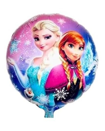 MPS MY PARTY SUPPLIERS® 1pc Princess foil Balloon, Princess themed party supplies, Princess foil Balloons, Princess Balloons for decoration, round balloons, Princess theme backdrop (blue-pink)