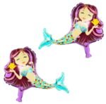 MPS MY PARTY SUPPLIERS® 1pack mermaid balloon decoration kit, under sea theme birthday decoration, mermaid foil balloon decoration(mermaid theme 3) - Image 6