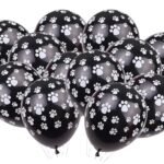 MPS MY PARTY SUPPLIERS® Set of 20 Jungle Safari Animal Pattern Print Latex Balloons 12inch Tiger Stripes Lion Cow Dog Wild Animals Print Balloons for Jungle Theme Birthday Decorations (paw print)