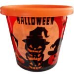 MPS My Party Suppliers 1 pc. Pumpkin Basket with Strap, Candy Jar, Pumpkin Candy Bucket/Basket Halloween Decor, Halloween Pumpkin Bucket Orange, Halloween Candy Basket for Kids, Halloween Decoration - Image 2