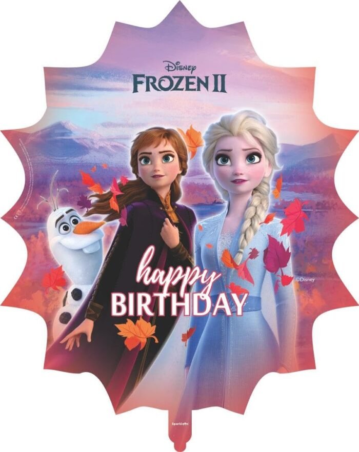 MPS MY PARTY SUPPLIERS® Set of 6 Frozen Balloons, Princess Balloons, Princess theme Balloon, Frozen theme party, Happy Birthday Frozen Balloon With Round Olaf Anna, Elsa Balloons with Star Balloon - Image 2