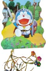 MPS MY PARTY SUPPLIERS Pull String Pinata Superhero Theme Pinata/Goodies Bag, Khoi Bag, Party Pinata, Multicolor Pinata, Kids Themed Birthday Party Supplies (White Blue Cartoon Pinata)