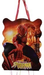 MPS MY PARTY SUPPLIERS Pull String Superhero Theme/Goodies Bag, Khoi Bag, Party, Multicolor Pinata, Kids Themed Birthday Party Supplies (Red) - Image 2