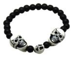 MY PARTY SUPPLIERS Skull Shaped Stretch Bracelet for Men and Women/Halloween Skull Bracelet Skull Head Wrist Chain White Wrist Cuff Bracelets