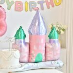 MPS MY PARTY SUPPLIERS® 1pc Self standing princess castle with 3 minarets & flag foil Balloon, Princess themed party supplies backdrop, Princess foil Balloons for decoration (castle balloon) - Image 5