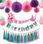 MPS MY PARTY SUPPLIERS® 37pcs mermaid balloons for birthday decoration, mermaid theme décor, under sea theme balloons, mermaid balloon for girls (mermaid theme) - Image 3