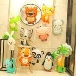 MPS My Party Suppliers foil balloon animals for kids, animal balloon decoration, safari animal foil balloon, jungle theme,farm animal foil balloons (grey hippo balloon) - Image 3