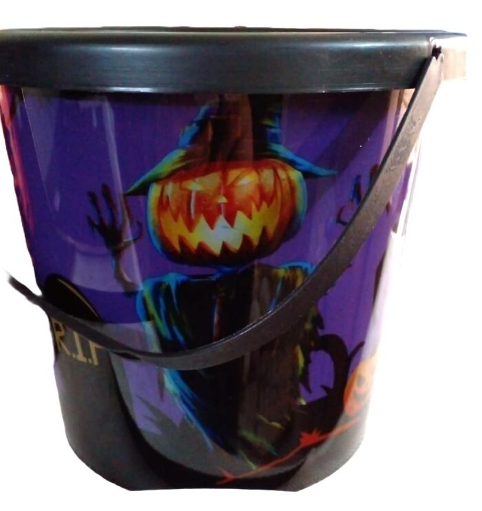 MPS My Party Suppliers 1 pc. Pumpkin Basket with Strap, Candy Jar, Pumpkin Candy Bucket/Basket Halloween Decor, Halloween Pumpkin Bucket Purple, Halloween Candy Basket for Kids, Halloween Decoration - Image 4