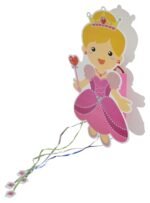 Princess Theme Khoi Bag/New Born Princess Pinata,Party Pinata/Birthday Goodies Bag/Pull String Bag/Pull String Birthday Pinata/Princess Khoi Bag - Image 2