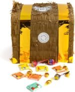 3D Pirate Treasure Chest 3D Pinata for Birthday, Pirate Khoibag for Pirate Themed Birthday Decorations, Pirates Party Decorations and Favors for Boys-Great 3D Hanging Decoration, Pirate Paper Pinata - Image 2