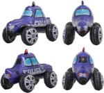 MPS My Party Suppliers 1pc Self standing Purple Police Car Foil Balloon for kids, Car shape foil Balloons for kids Party Decoration, Vehicle balloon, Transportation Theme, Police car balloon - Image 3