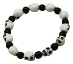 MY PARTY SUPPLIERS  Skull Shaped Bracelet for Halloween/Halloween Skull Bracelet Skull Head Wrist Chain White Wrist Cuff Bracelets