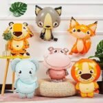 MPS My Party Suppliers foil balloon animals for kids, animal balloon decoration, safari animal foil balloon, jungle theme,farm animal foil balloons (grey hippo balloon) - Image 4