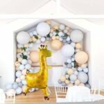 MPS MY PARTY SUPPLIERS® 1Pc Self-Standing Walking Animal Foil Balloon, Animal Balloon, Animals with Roller wheels balloons For Kids Birthday, animal jungle theme decor (yellow giraffe 35 * 24inch) - Image 4
