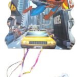 MPS MY PARTY SUPPLIERS Pull String Superhero Theme/Goodies Bag, Khoi Bag, Party, Multicolor, Kids Themed Birthday Party Supplies (Red Blue)
