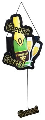 Champagne Bottle Pinata Birthday Pinata/Champagne Bottle Pull String Pinata For Birthday Party/Cheers Pinata/Birthday Goodies Bag/Pull String Bag/Champagne Bottle Khoi Bag