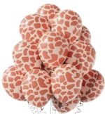 MPS MY PARTY SUPPLIERS® 21pcs combo set of Jungle Safari Animal Pattern Print Latex Balloons Tiger Stripes Lion Cow Wild Animals Print Balloons for Jungle Theme Birthday Decorations (giraffe) - Image 3