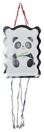 Giant panda Theme Pinata, Pull String Pinata for Birthday/Panda Theme Animal Print Khoi Bag/Jungle Pinata Theme Decoration - Image 2