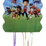 Cartoon folding pinata, Dog Pinata, Theme party game decoration/Party Pinata/Goodies Bag for Birthday/Pull String pinata, Pull String Bag for Birthday PArty