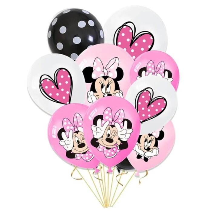 61gtj8K3sQL._SL1500_ Minnie latex balloons, Minnie Theme Party supplies Birthday Balloons Minnie Mouse Polka Dots Latex Balloons Birthday Party Decoration - Image 1
