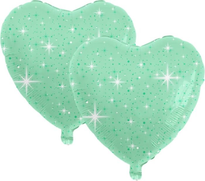 MPS MY PARTY SUPPLIERS® Set of 5 Princess Cutout Balloon with Green Heart Balloons and Round Princess Balloons, Princess theme foil Balloon Birthday and princess theme party, fairy theme balloons - Image 3