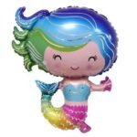 Mermaid Balloons Birthday Party Decorations | Under The Sea Theme Party Supplies Mylar Foil Helium Balloons Bouquet Set - Image 3