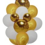 12pcs/Set Golden Mickey Minnie Head Foil Balloons Rose Red Gold Pink Latex Balloons Birthday Babyshower Party Decoration Kid Toy Cartoon Mickey Minnie Balloon Set