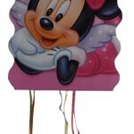 Minnie Theme Pinata, Pull String Pinata for Birthday/Cartoon Khoi Bag for Girl Party/Pink Pinata Theme Decoration