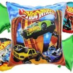 MPS MY PARTY SUPPLIERS® Set of 5 Race Car Balloons, car Balloon, green star balloons, Race Car Birthday Party Supplies, Car vehicle transport Theme, car foil balloon decoration