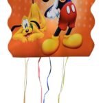 Mouse Theme Pinata, Pull String Pinata for Birthday/Cartoon Khoi Bag for Boy Party/Pull String Loot Bag/Birthday - Pi®atas/Party Supplies