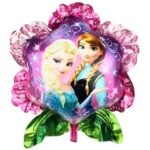 MPS MY PARTY SUPPLIERS® 1pc Princess foil Balloon, Princess themed party supplies, Princess foil Balloons, Princess Balloons for decoration, round balloons, Princess theme backdrop (pink-green)