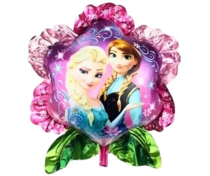 MPS MY PARTY SUPPLIERS® 1pc Princess foil Balloon, Princess themed party supplies, Princess foil Balloons, Princess Balloons for decoration, round balloons, Princess theme backdrop (pink-green)