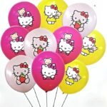 MPS My Party Suppliers® 10pcs Kitty Balloons Cartoon Theme latex Balloons for Birthday Decoration, Cartoon Theme Party, Balloons for kids Party Decoration, printed latex Balloon