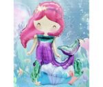MPS MY PARTY SUPPLIERS® 1pc, 22*25.6*14.2inch Self Standing Mermaid Foil Balloon, mermaid balloon, birthday decoration mermaid theme, under sea theme balloons, mermaid foil balloon decoration ideas - Image 2