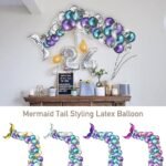 Mermaid SilverTail Balloon Garland Set, Mermaid Tail Balloons Arch with 16ft Balloon Strip Tape for Under The Sea Mermaid Birthday Party Decoration, Mermaids theme decoration - Image 2