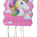 Unicorn Folding Pinata Baby Shower Party Game Supplies Unicorn Theme Party Game Decoration Unicorn Pinata 49 * 27cm Party Supplies/Party Pinata/Unicorn Goodies Bag