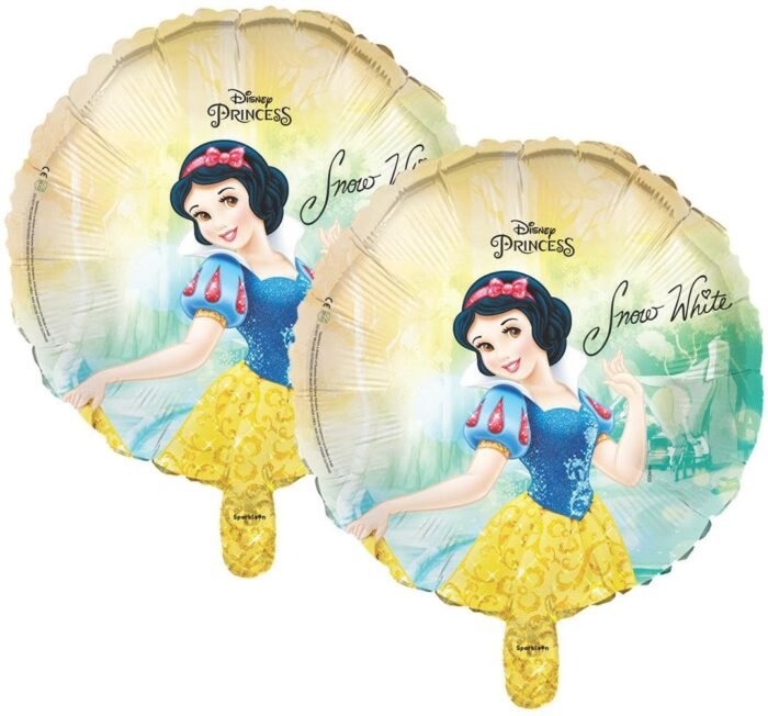 MPS MY PARTY SUPPLIERS® Set of 5 Princess Cutout Balloon with Green Heart Balloons and Round Princess Balloons, Princess theme foil Balloon Birthday and princess theme party, fairy theme balloons - Image 2