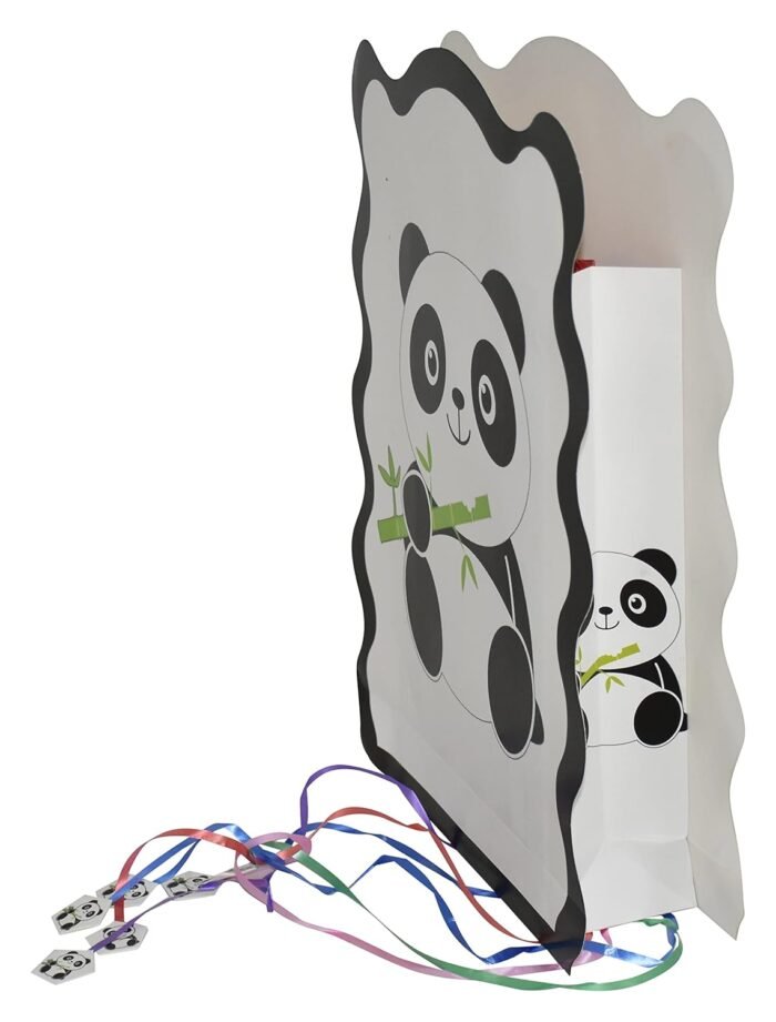 Giant panda Theme Pinata, Pull String Pinata for Birthday/Panda Theme Animal Print Khoi Bag/Jungle Pinata Theme Decoration - Image 3