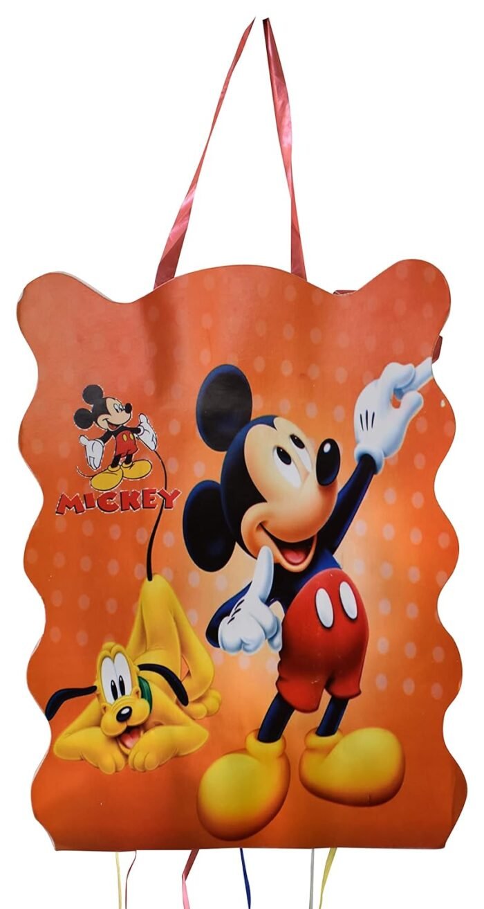 Mouse Theme Pinata, Pull String Pinata for Birthday/Cartoon Khoi Bag for Boy Party/Pull String Loot Bag/Birthday - Pi®atas/Party Supplies - Image 2