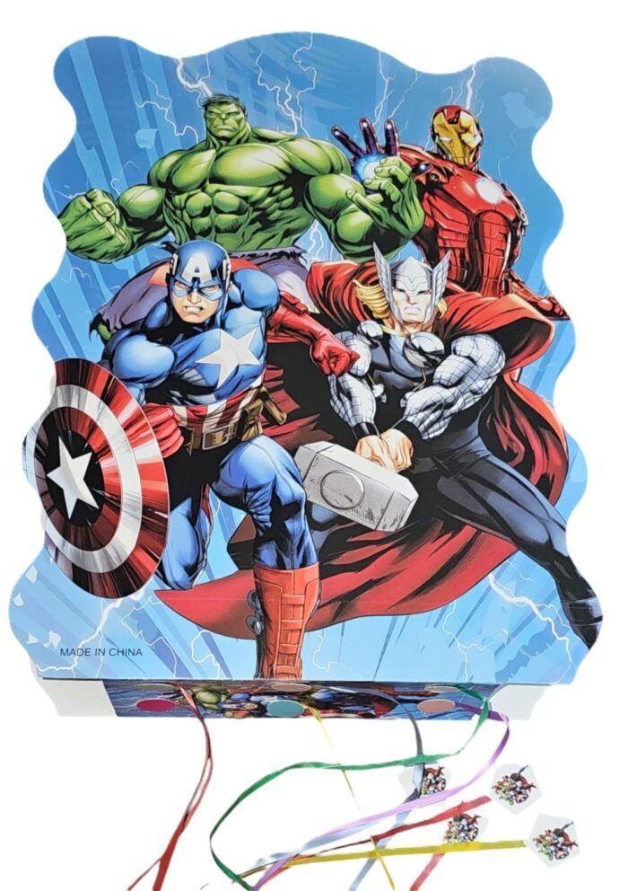 MPS MY PARTY SUPPLIERS Pull String Pinata Superhero Theme Pinata/Goodies Bag, Khoi Bag, Party Pinata, Multicolor Pinata, Kids Themed Birthday Party Supplies (Multicolor Hulk Pinata) - Image 2