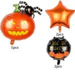 Halloween Balloons Decorations | Jack o Lantern Pumpkin Spider Balloon Decor in Orange & Black | Perfect Supplies for Kids Happy Halloween Party | Mylar Foil Helium Balloons Set | Halloween Decoration - Image 4