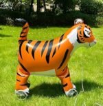 MPS MY PARTY SUPPLIERS® 1Pc Self-Standing Walking Animal Foil Balloon, Animal Balloon, Animals with Roller wheels balloons For Kids Birthday, animal jungle theme decor (orange black tiger 33*36inch) - Image 2
