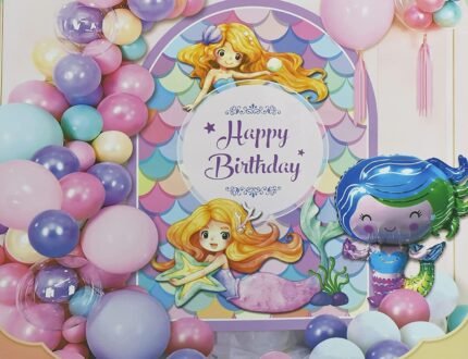 MPS MY PARTY SUPPLIERS® 44pcs mermaid balloon decoration kit, birthday decor kit for home, party hall decoration, balloons for office celebration, birthday, wedding (mermaid)