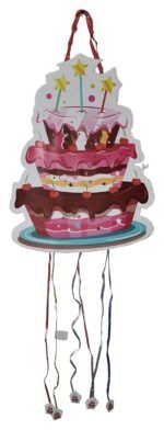 Birthday Cake Theme Pi®ata Pull String Pinata/Birthday Khoi Bag/Cake Theme Decoration/Khoi Bag/Birthday Candy Bag