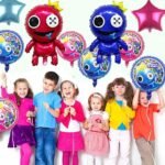 MPS MY PARTY SUPPLIERS® Set of 5 Pink Rainbow Friends Action Figures Foil Balloons for Decoration Rainbow Friends Theme Gift For Holidays Birthdays & Special Occasions Animal Balloons (dark pink) - Image 3