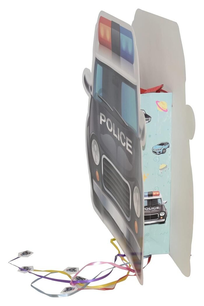 Police Car Theme Khoi Bag/Happy Birthday Pull String Pinata For Birthday Party/Construction theme Pinata/Birthday Goodies Bag/Pull String Bag/Transports Pull String Birthday Pinata - Image 2