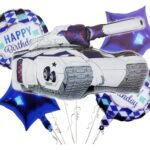 Set of 5 Army Tank Balloon, Fighter tank Balloon,Army Tank Military Camouflage Party Supplies Birthday Balloon Bouquet Decoration